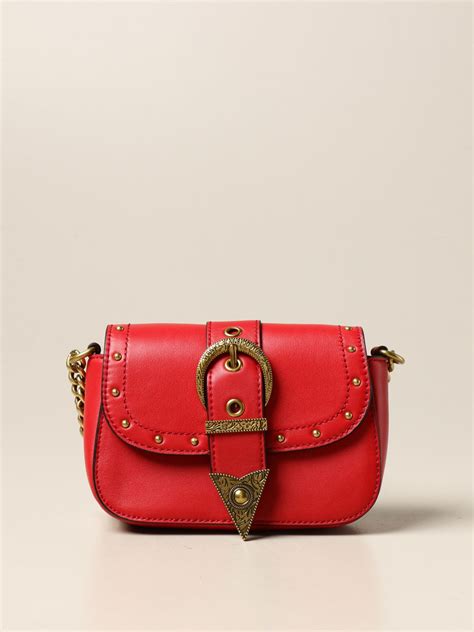 versace jeans red shoulder bag